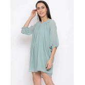 ALL WAYS YOU Polyester Green Fit And Flare Dress - - S