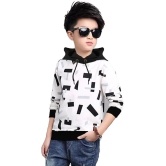 FORCE Kids Cotton hooded Tshirt White::Black::Grey 11-12 Years - None