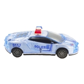 Humaira Plastic Friction Powered Lamborghini Police Car with 3D Lights and Music Siren Sound Toy