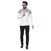 Glito Cotton Blend Regular Fit Colorblock Mens Casual Shirt - White ( Pack of 1 ) - None