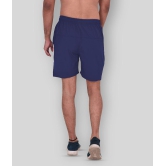 Forbro Blue Polyester Lycra Fitness Shorts - None