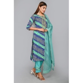 AMIRAS INDIAN ETHNICWEAR - Blue Rayon Womens Stitched Salwar Suit ( ) - 3XL