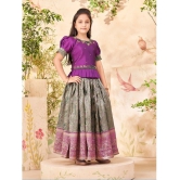 Aarika Purple Silk Girls Lehenga Skirt ( Pack of 1 ) - None