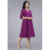 Smien - Purple Rayon Women's Anarkali Kurti ( Pack of 1 ) - None