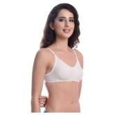 Madam Pack of 1 Cotton Non Padded Womens T-Shirt Bra ( White ) - 30B