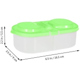 VARKAUS - 2 GRID CONTAINER Plastic Assorted Food Container ( Set of 1 ) - Assorted