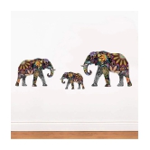 Asmi Collection Beautiful Elephants Family Wall Sticker ( 90 x 160 cms )