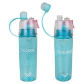 ND BROTHERS Drinking 2 in 1 Spray and Water Drinking Bottle Multicolour 600 mL Plastic Water Bottle set of 1 - Multicolour