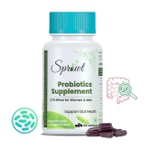 Sprowt Probiotics Supplement 2.75 Billion for Women & Men Veg Capsules - 100 Capsules