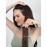 RefynHair - Clip In (2 Clip) Hair Extension | 22 Inch | 20 Gr | Natural Black | Premium Remy 100% Human Hair - Natural Look & Feel | Long Lasting Value | Boosts Confidence | Clip On