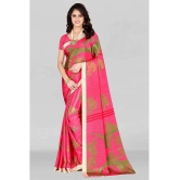 LEELAVATI - Pink Crepe Saree With Blouse Piece ( Pack of 1 ) - Pink