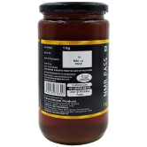 Farm Naturelle Jungle Flower Wild Forest Honey 1kg|NMR Tested Honey In Glass Jar with Engraved Virgin Wooden Spoon | Raw & Unfiltered|Unprocessed Raw Honey