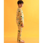 RAINING DINOSAUR LONG SLEEVES PYJAMA SET D - YELLOW-4-5 YEARS / 2N / YELLOW