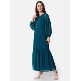 ALL WAYS YOU - Teal Georgette Womens Gown ( Pack of 1 ) - None