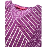 Varanga Cotton Printed Straight Womens Kurti - Purple ( Pack of 1 ) - None