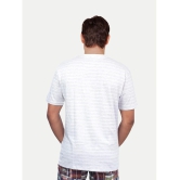 Radprix Cotton Regular Fit Striped Half Sleeves Mens T-Shirt - White ( Pack of 1 ) - None