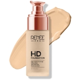 RENEE PRO HD Foundation - Fir, Seamless HD Coverage with Matte Finish & SPF15, 30 Ml