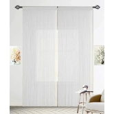 YUTIRITI Single Door Ring Rod Polyester Curtains White - White