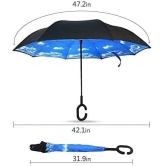 C Umbrella Reverse Inverted Windproof C-Shaped Handle Inside Out Folding Umbrella Double Layer umbrella q