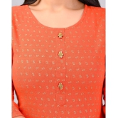 MAUKA Rayon Printed Straight Women's Kurti - Orange ( Pack of 1 ) - None