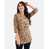 Meher Impex Beige Crepe Womens Regular Top ( Pack of 1 ) - None