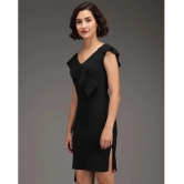 Addyvero - Black Cotton Blend Womens Bodycon Dress ( Pack of 1 ) - L