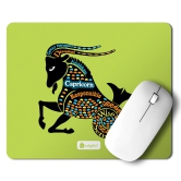 Indigifts Star Sign Designer Mousepad Multicolor Earth Pattern With Sea-Goat Green Mouse Pad 8.5x7 Inches - Capricorn Zodiac Mousepad for Laptop, Zodiac Mouse Pad, Sun Sign-Star Sign Gifts