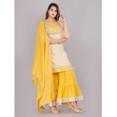 JC4U - Yellow Straight Cotton Womens Stitched Salwar Suit ( Pack of 1 ) - None