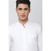 Men White Slim Fit Formal Full Sleeves Formal Shirt