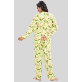 Women Full Sleeves Knit Cotton Pyjama Set-3XL