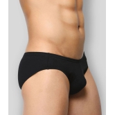 BASIICS By La Intimo - Black Cotton Mens Briefs ( Pack of 2 ) - S