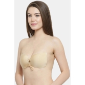 HINGOL Khaki Satin Lightly Padded Womens Stick on Bra ( Pack of 1 ) - None