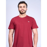 Mens 100% Cotton Maroon Half Sleeves Expert Tee - ET6