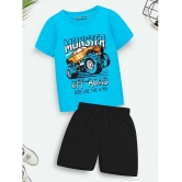 Trampoline Multicolor Cotton Blend Boys T-Shirt & Shorts ( Pack of 1 ) - None