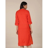 Karigari - Straight Rayon Orange Womens Kurti ( Pack of 1 ) - None