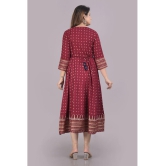 SIPET - Maroon Rayon Women''s Anarkali Kurti ( Pack of 1 ) - None