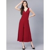 Oxolloxo Women Maroon Basic Jumpsuit