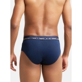 Jockey US14 Men Super Combed Cotton Solid Brief with Ultrasoft Waistband - Navy - None