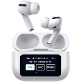 COREGENIX A9 TouchScreen Bluetooth True Wireless (TWS) In Ear 32 Hours Playback Active Noise cancellation IPX4(Splash & Sweat Proof) White