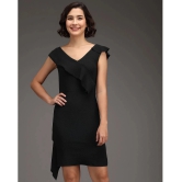 Addyvero - Black Cotton Blend Womens Bodycon Dress ( Pack of 1 ) - L