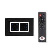 L&G 4 Module Wireless Remote Control Switch | German Technology with Indian Standards | 4 Switch Control and 1 Fan Regulator (146mm X 90mm X 30mm)-Black