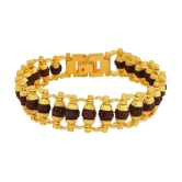 PAYSTORE Gold Plated Beaded Rudraksha Bracelet for Men - None