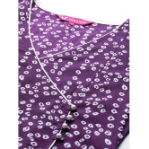 Varanga Cotton Printed Anarkali Womens Kurti - Purple ( Pack of 1 ) - None