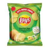 Lay's Potato Chips - American Style Cream And Onion Flavour, 28G, Transparent