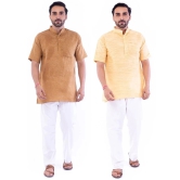 DESHBANDHU DBK - Multi Cotton Mens Regular Kurta ( Pack of 2 ) - None