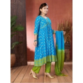 Aarika Blue Cotton Blend Girls Kurti ( Pack of 1 ) - None