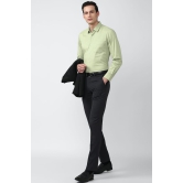 Men Green Slim Fit Formal Full Sleeves Formal Shirt