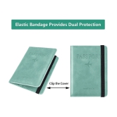 House Of Quirk Leather Green Womens Passport Holder ( Pack of 1 ) - Green