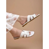 Shoetopia White Womens Flats - None