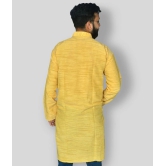 DESHBANDHU DBK - Yellow Cotton Blend Mens Regular Kurta ( Pack of 1 ) - None